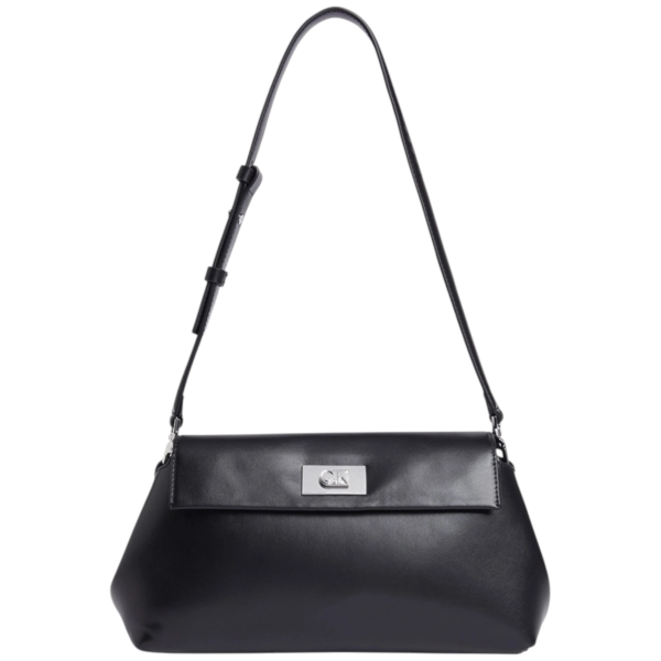 Calvin Klein - Γυναικεία Τσάντα Ώμου CK Push Shoulder Bag K60K612204-BEH Μαύρο