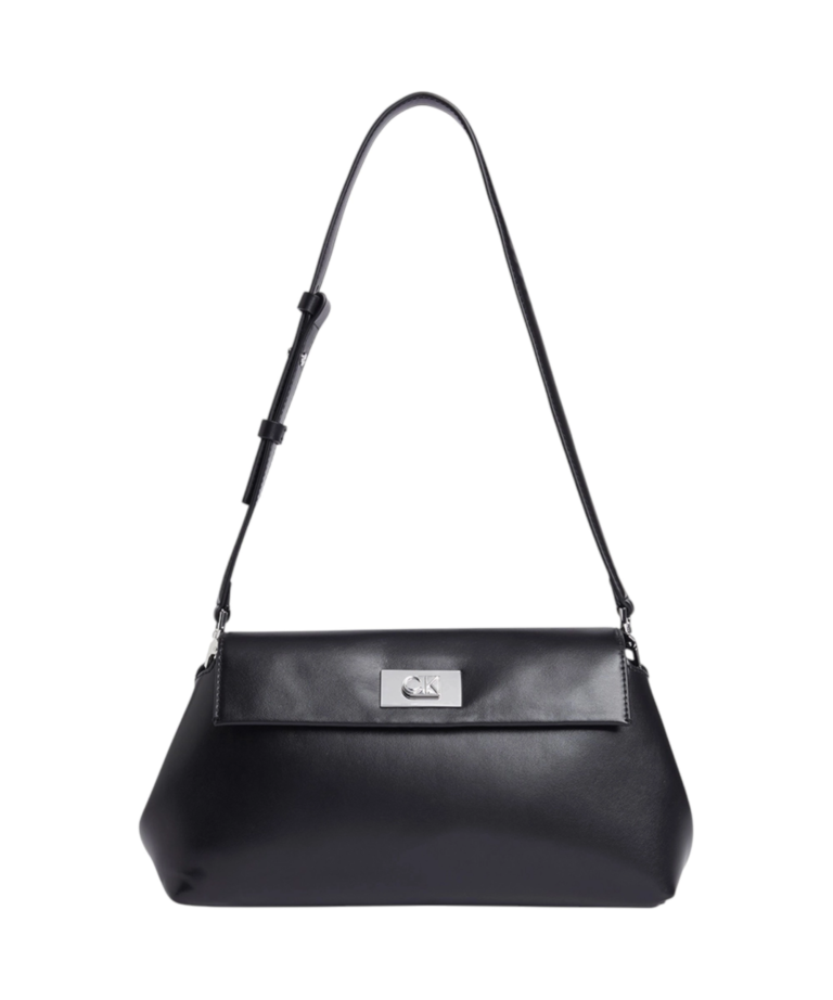 Calvin Klein - Γυναικεία Τσάντα Ώμου CK Push Shoulder Bag K60K612204-BEH Μαύρο
