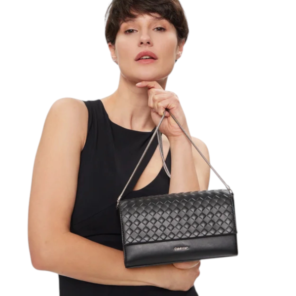 Calvin Klein - Γυναικεία Τσάντα Ώμου Ck Quilt Mini Crossbody K60K611990-BEH Μαύρο K60K611990-BEH