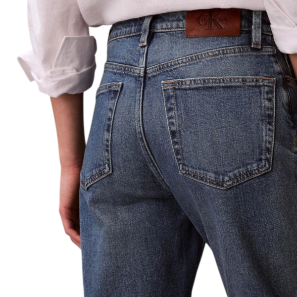 Calvin Klein - Γυναικείο Παντελόνι Jeans High Rise Straight Vintage Sky LV047F711G-SBB Μπλε LV047F711G-SBB