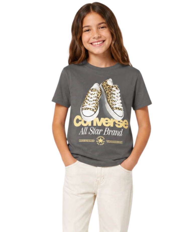 Converse - T‑shirt Για Κορίτσια 4CJ847-GDA Γκρι