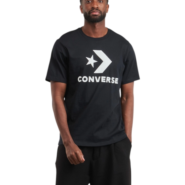 Converse - Ανδρικό T‑shirt Logo Star Chevron CVM5T458-001 Μαύρο CVM5T458-001