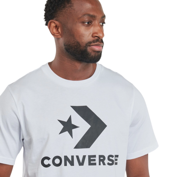 Converse - Ανδρικό T‑shirt Logo Star Chevron CVM5T458-100 Λευκό CVM5T458-100