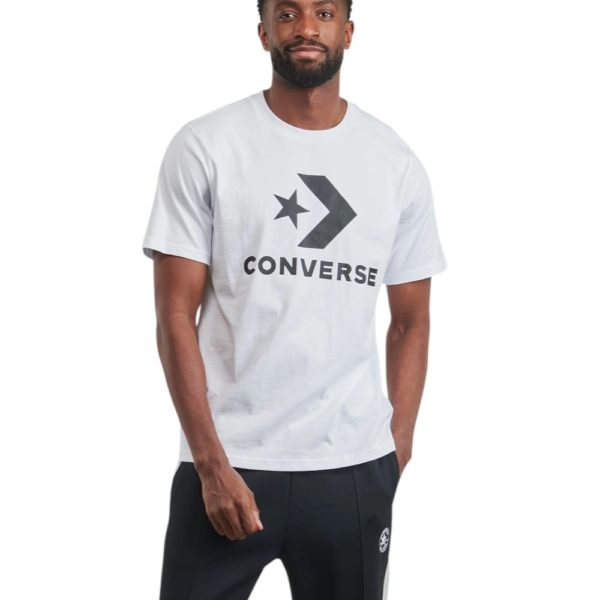 Converse - Ανδρικό T‑shirt Logo Star Chevron CVM5T458-100 Λευκό CVM5T458-100