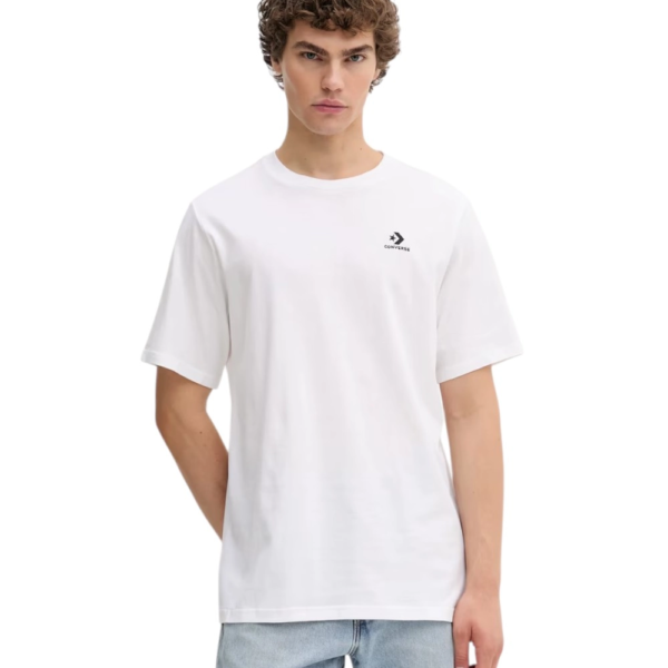 Converse - Ανδρικό T‑shirt Logo Star Chevron CVM5T876-100 Λευκό
