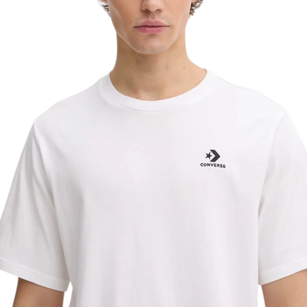 Converse - Ανδρικό T‑shirt Logo Star Chevron CVM5T876-100 Λευκό CVM5T876-100