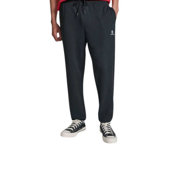 Converse - Ανδρικό Παντελόνι Φόρμας Embroidered Star Chevron Standard-Fit CVM5B873-001 Μαύρο