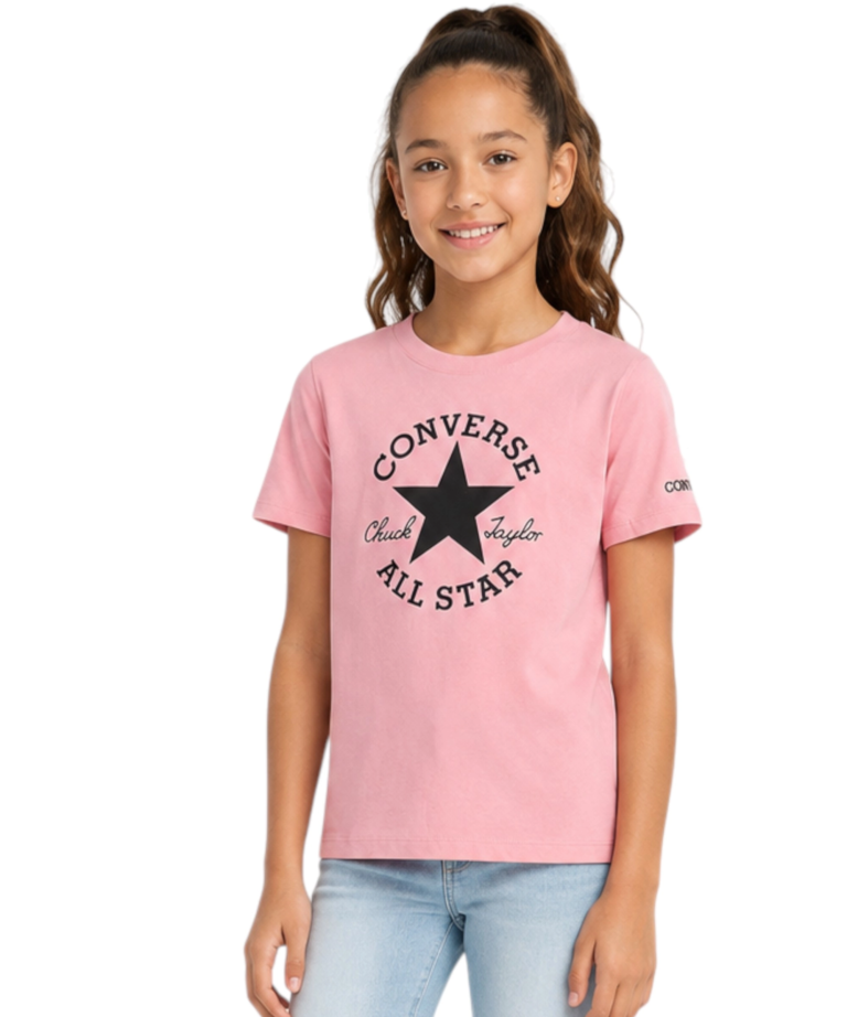 Converse - Παιδική Μπλούζα T-Shirt για Κορίτσια 4CH526-AI4 Ροζ