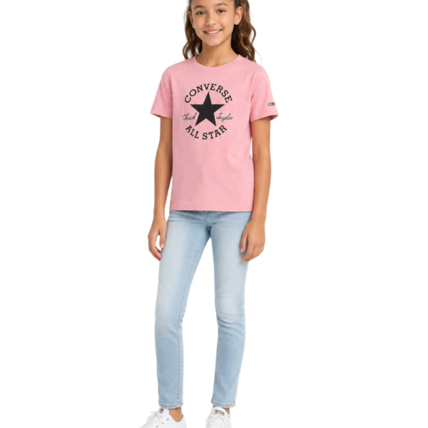 Converse - Παιδική Μπλούζα T-Shirt για Κορίτσια 4CH526-AI4 Ροζ 4CH526-AI4