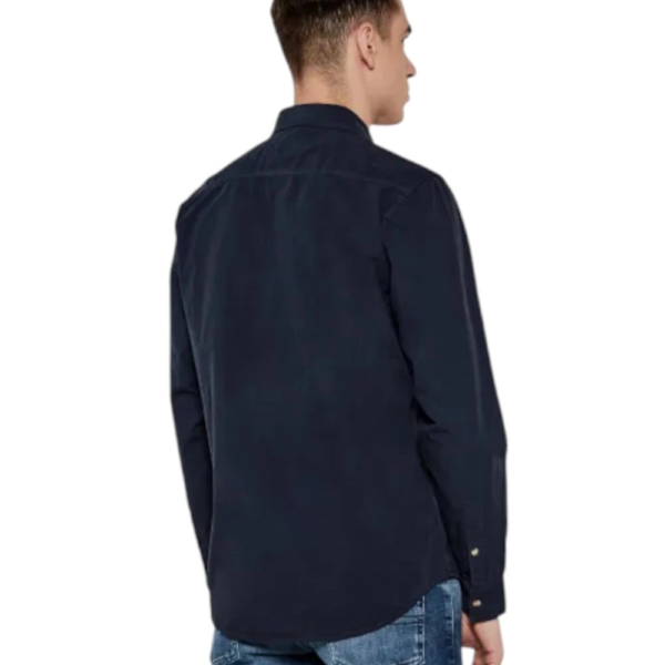 Guess Jeans - Ανδρικό Πουκάμισο M4YH35WGCF1-A71W Μπλε Ναυτικό M4YH35WGCF1-A71W
