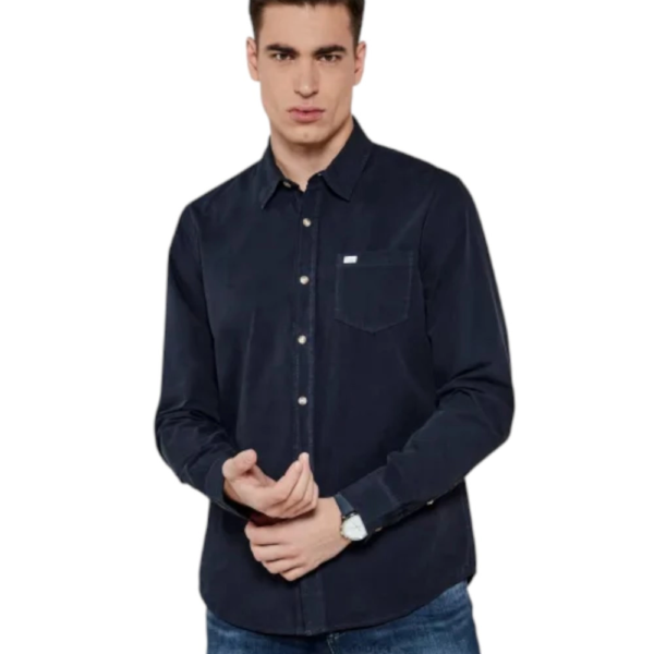Guess Jeans - Ανδρικό Πουκάμισο M4YH35WGCF1-A71W Μπλε Ναυτικό