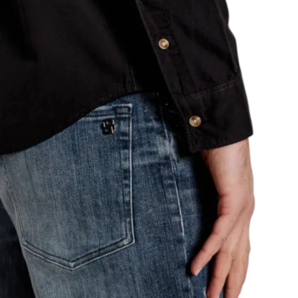 Guess Jeans - Ανδρικό Πουκάμισο M4YH35WGCF1-JBLK Μαύρο M4YH35WGCF1-JBLK
