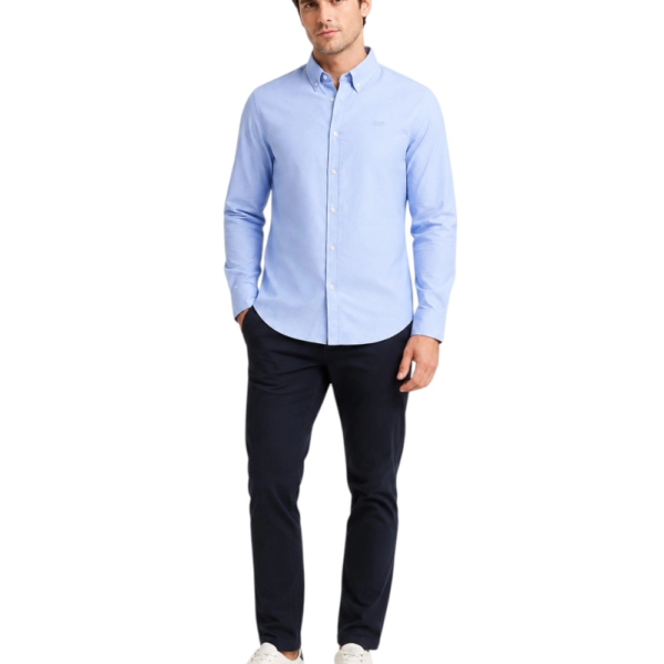 Guess Jeans - Ανδρικό Πουκάμισο M6YH04W2561-G7FI Γαλάζιο M6YH04W2561-G7FI