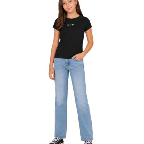 Guess Jeans - Παιδικό Κοντομάνικο Μπλουζάκι J6YI41K4760-JBLK Μαύρο