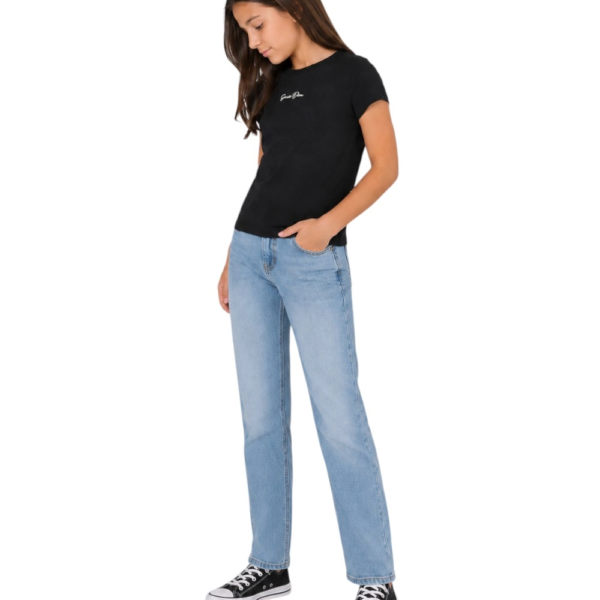 Guess Jeans - Παιδικό Κοντομάνικο Μπλουζάκι J6YI41K4760-JBLK Μαύρο J6YI41K4760-JBLK