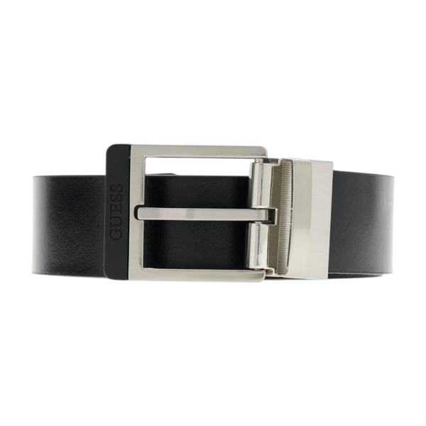 Guess - Ανδρική Δερμάτινη Ζώνη Διπλής Όψεως BM7942P6335-BLA Μαύρο