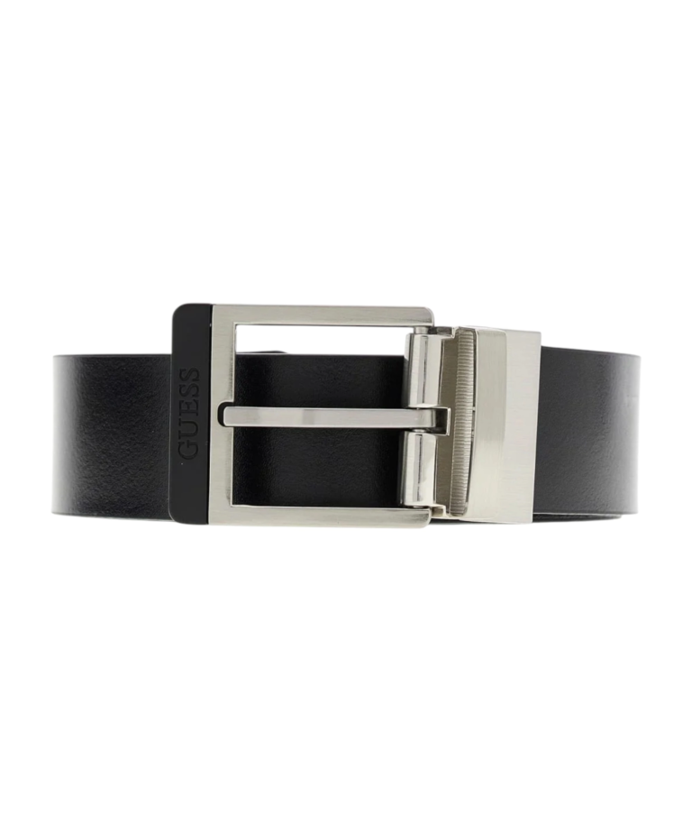 Guess - Ανδρική Δερμάτινη Ζώνη Διπλής Όψεως BM7942P6335-BLA Μαύρο