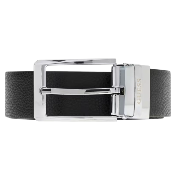 Guess - Ανδρική Δερμάτινη Ζώνη Διπλής Όψεως BM7948P6335-BLA Μαύρο