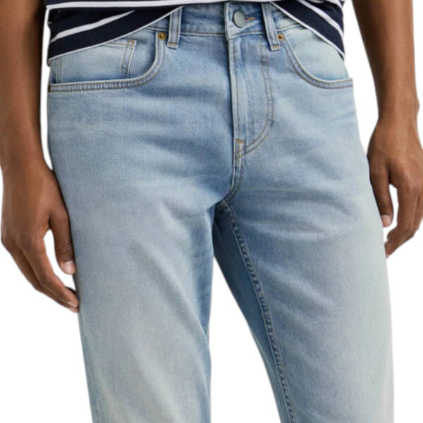 Pepe Jeans - Ανδρικό Τζιν Παντελόνι Cash Straight Fit Mid Rise PM20839584-000 Μπλε Ανοιχτό PM20839584-000