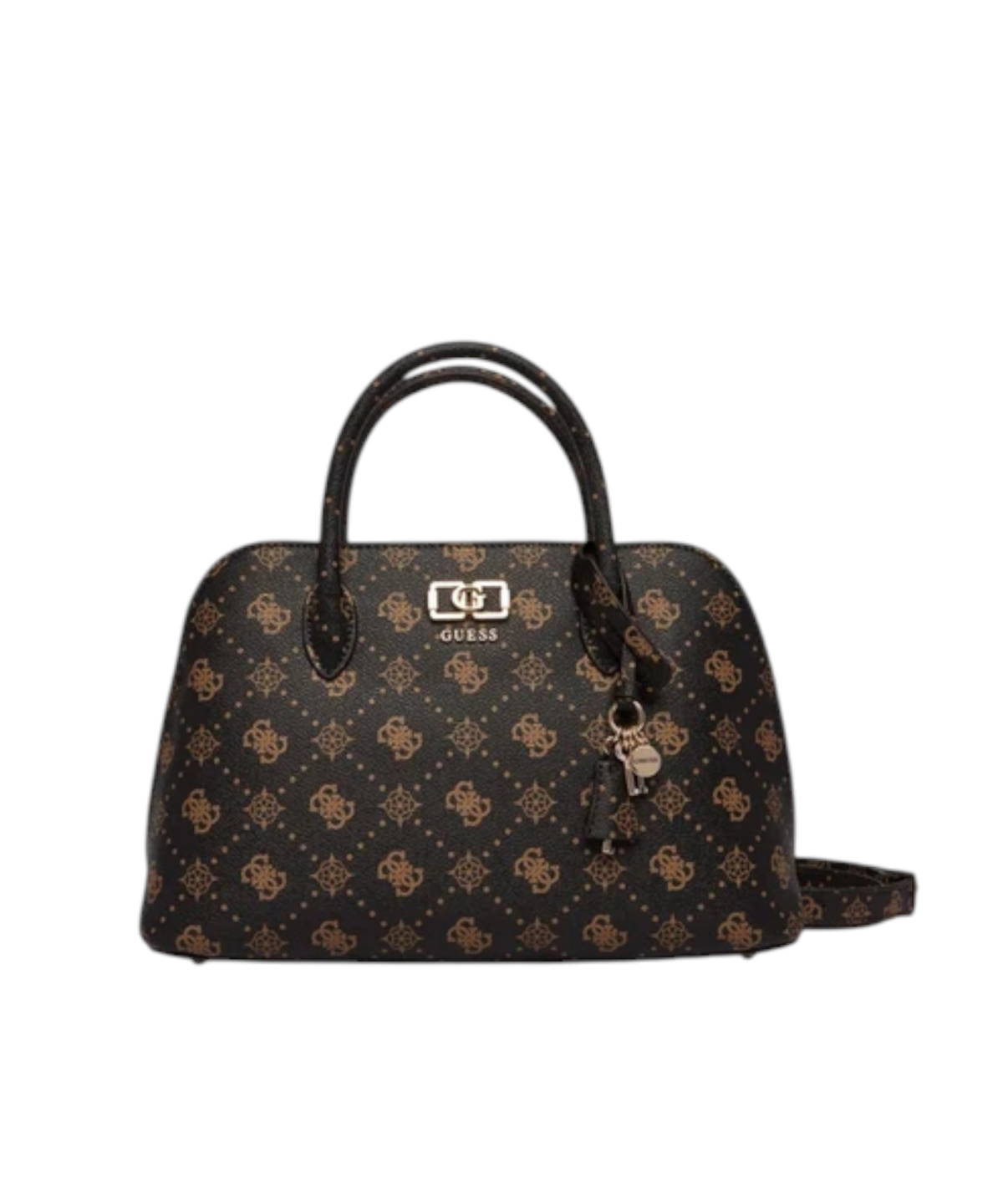Guess - Γυναικεία Τσάντα Ώμου Emelie Logo HWGP9928060-ESL Μαύρο/Καφέ