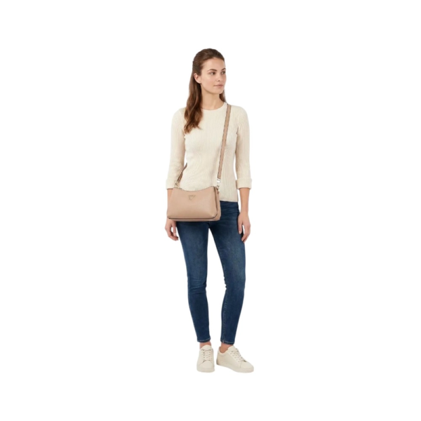 Guess - Γυναικεία Τσάντα Ώμου Noelle II Mini HWZG9672730-BEI Μπεζ HWZG9672730-BEI
