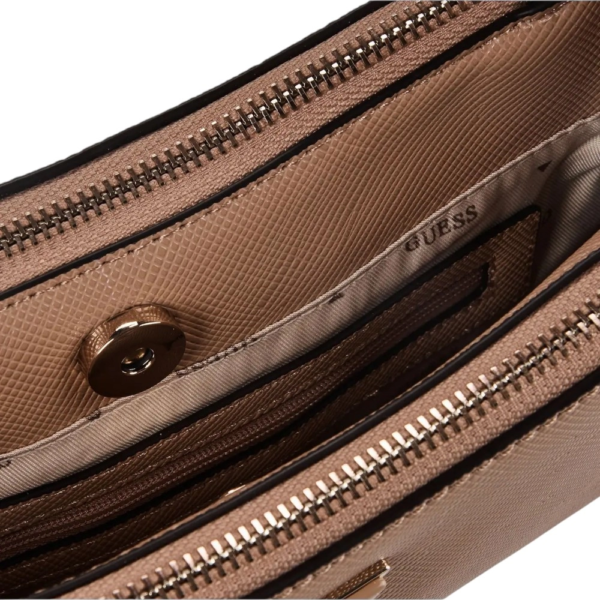 Guess - Γυναικεία Τσάντα Ώμου Noelle II Mini HWZG9672730-BEI Μπεζ HWZG9672730-BEI