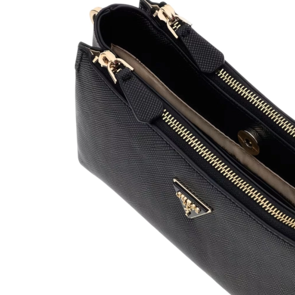 Guess - Γυναικεία Τσάντα Ώμου Noelle II Mini HWZG9672730-BLA Μαύρο HWZG9672730-BLA
