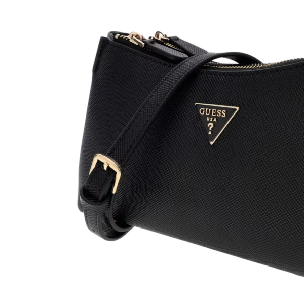 Guess - Γυναικεία Τσάντα Ώμου Noelle II Mini HWZG9672730-BLA Μαύρο HWZG9672730-BLA