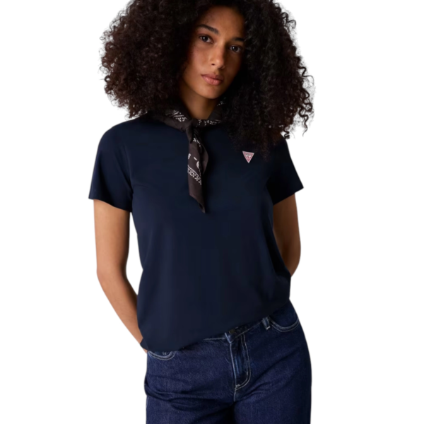 Guess - Γυναικείο T-Shirt Regular Fit W4YI10J1314-A71W Μπλε Σκούρο