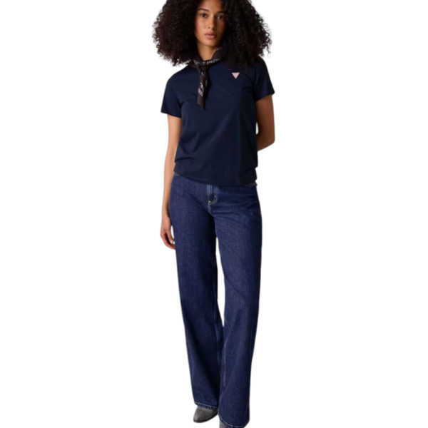 Guess - Γυναικείο T-Shirt Regular Fit W4YI10J1314-A71W Μπλε Σκούρο W4YI10J1314-A71W
