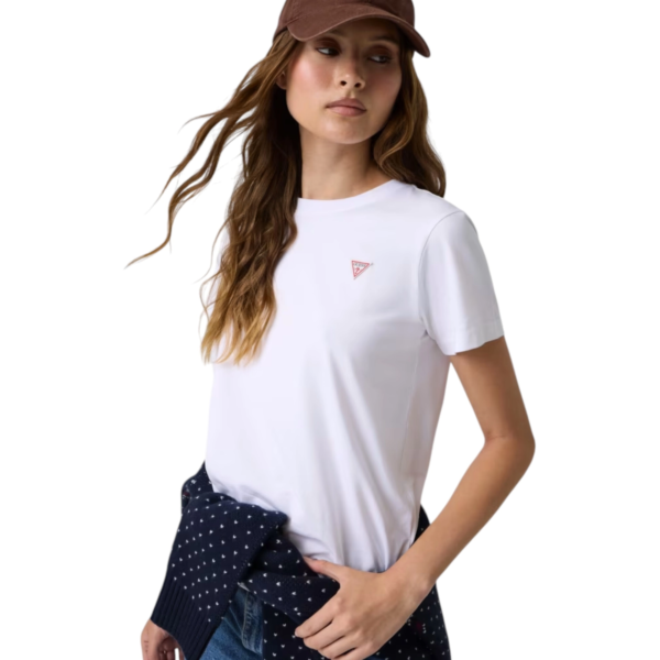 Guess - Γυναικείο T-Shirt Regular Fit W4YI10J1314-G011 Λευκό