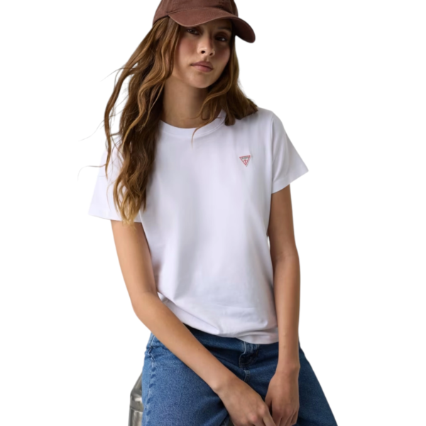 Guess - Γυναικείο T-Shirt Regular Fit W4YI10J1314-G011 Λευκό W4YI10J1314-G011