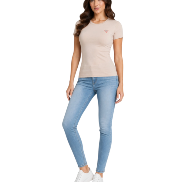 Guess - Γυναικείο T-Shirt Triangle Logo Tee W2YI44J1314-G493 Ροζ W2YI44J1314-G493