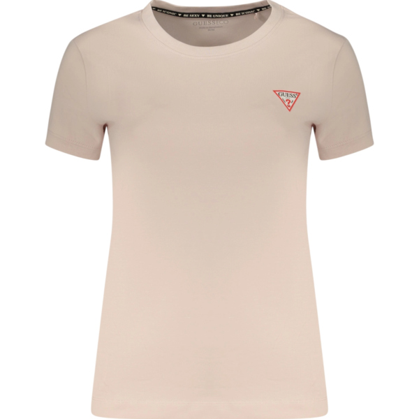 Guess - Γυναικείο T-Shirt Triangle Logo Tee W2YI44J1314-G493 Ροζ W2YI44J1314-G493