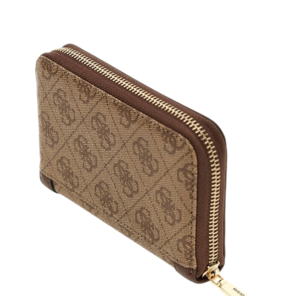 Guess - Γυναικείο Πορτοφόλι Lindsey Zip Around SWSG9749140-LTL Καφέ SWSG9749140-LTL