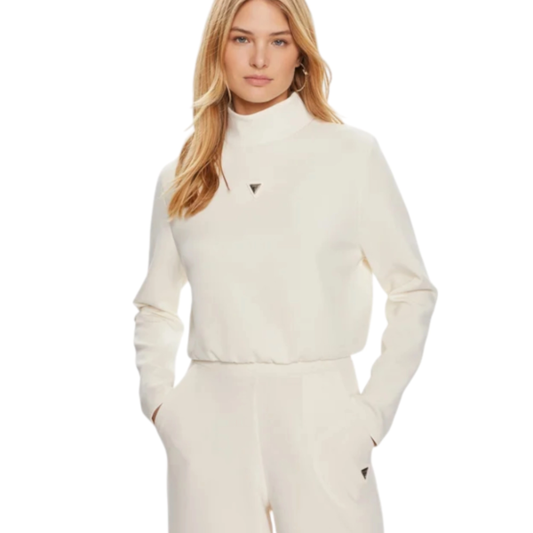 Guess - Γυναικείο Φούτερ Olympe Regular Fit V4YQ05KCAY2-G6K5 Εκρού