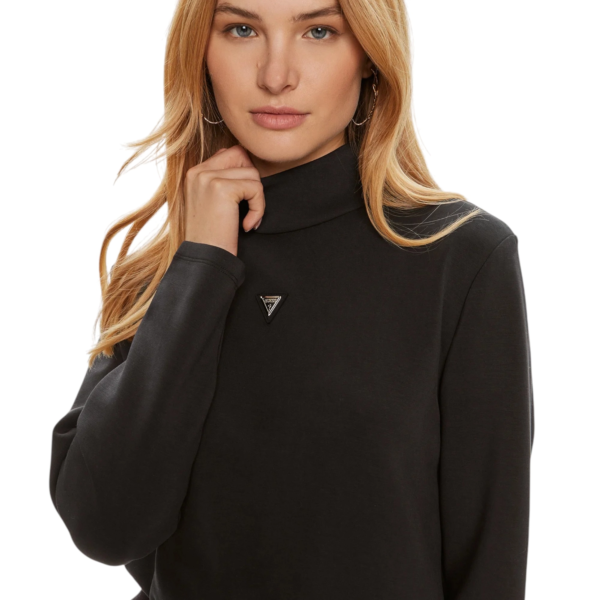 Guess - Γυναικείο Φούτερ Olympe Regular Fit V4YQ05KCAY2-JBLK Μαύρο V4YQ05KCAY2-JBLK