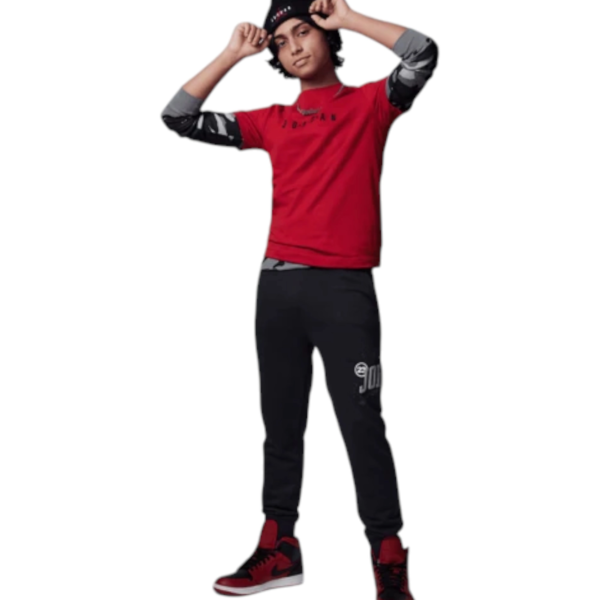Jordan - Παιδική Μπλούζα T-Shirt Jdb Mj Wordmark 95D634-R78 Κόκκινο 95D634-R78