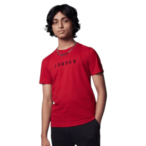 Jordan - Παιδική Μπλούζα T-Shirt Jdb Mj Wordmark 95D634-R78 Κόκκινο