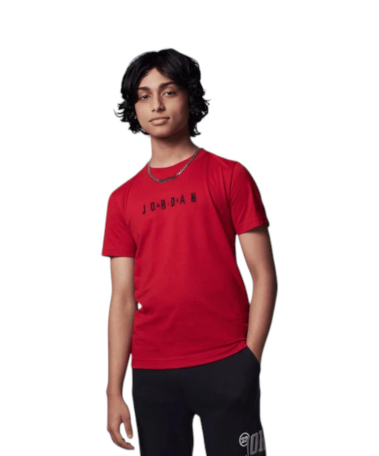 Jordan - Παιδική Μπλούζα T-Shirt Jdb Mj Wordmark 95D634-R78 Κόκκινο