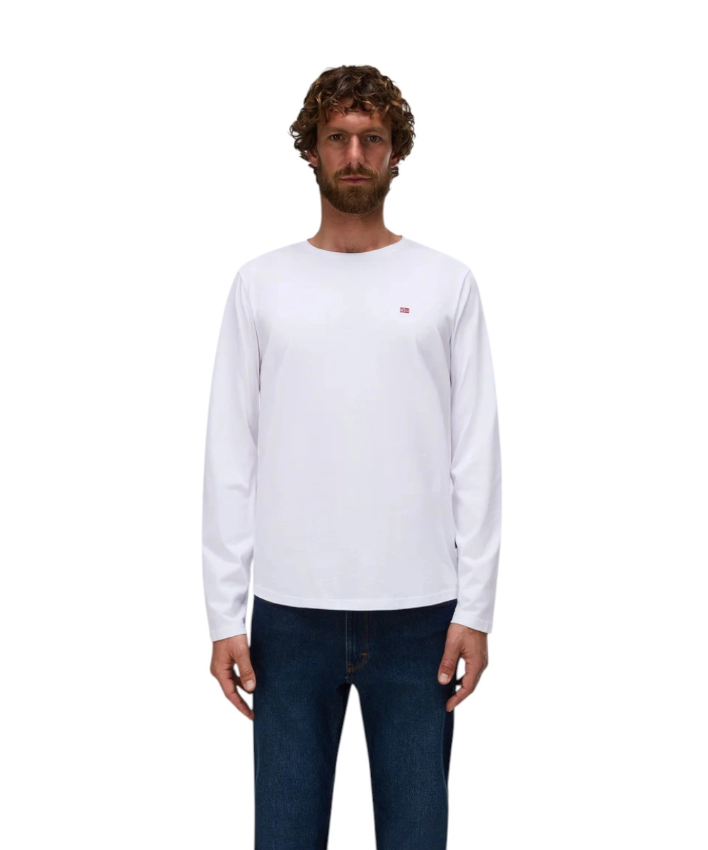 Napapijri - Ανδρική Μακρυμάνικη Μπλούζα T-Shirt NP0A4HN7-002 Λευκό (1) Napapijri - Ανδρική Μακρυμάνικη Μπλούζα T-Shirt NP0A4HN7-002 Λευκό NP0A4HN7002