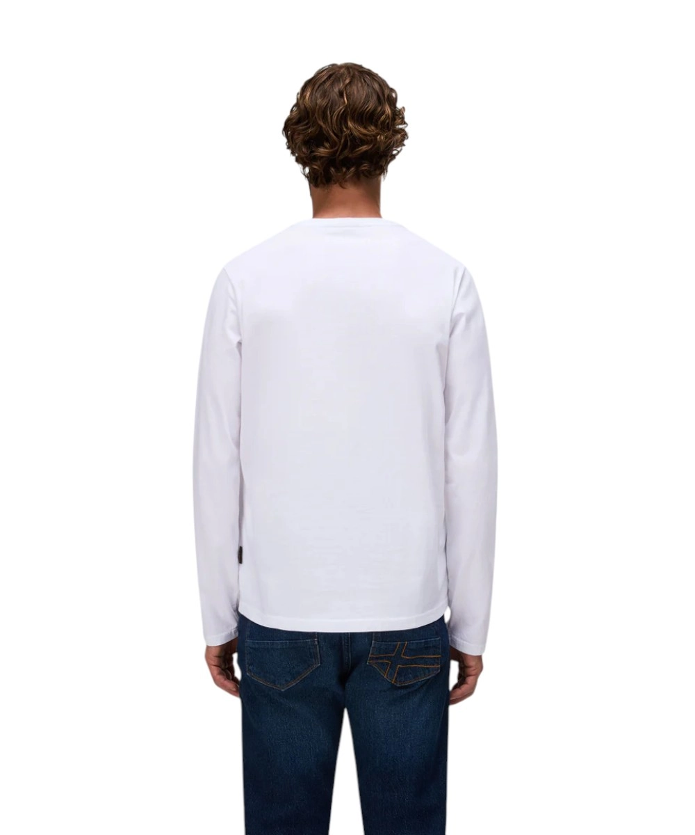 Napapijri – Ανδρική Μακρυμάνικη Μπλούζα T-Shirt NP0A4HN7-002 Λευκό (2) Napapijri - Ανδρική Μακρυμάνικη Μπλούζα T-Shirt NP0A4HN7-002 Λευκό NP0A4HN7002
