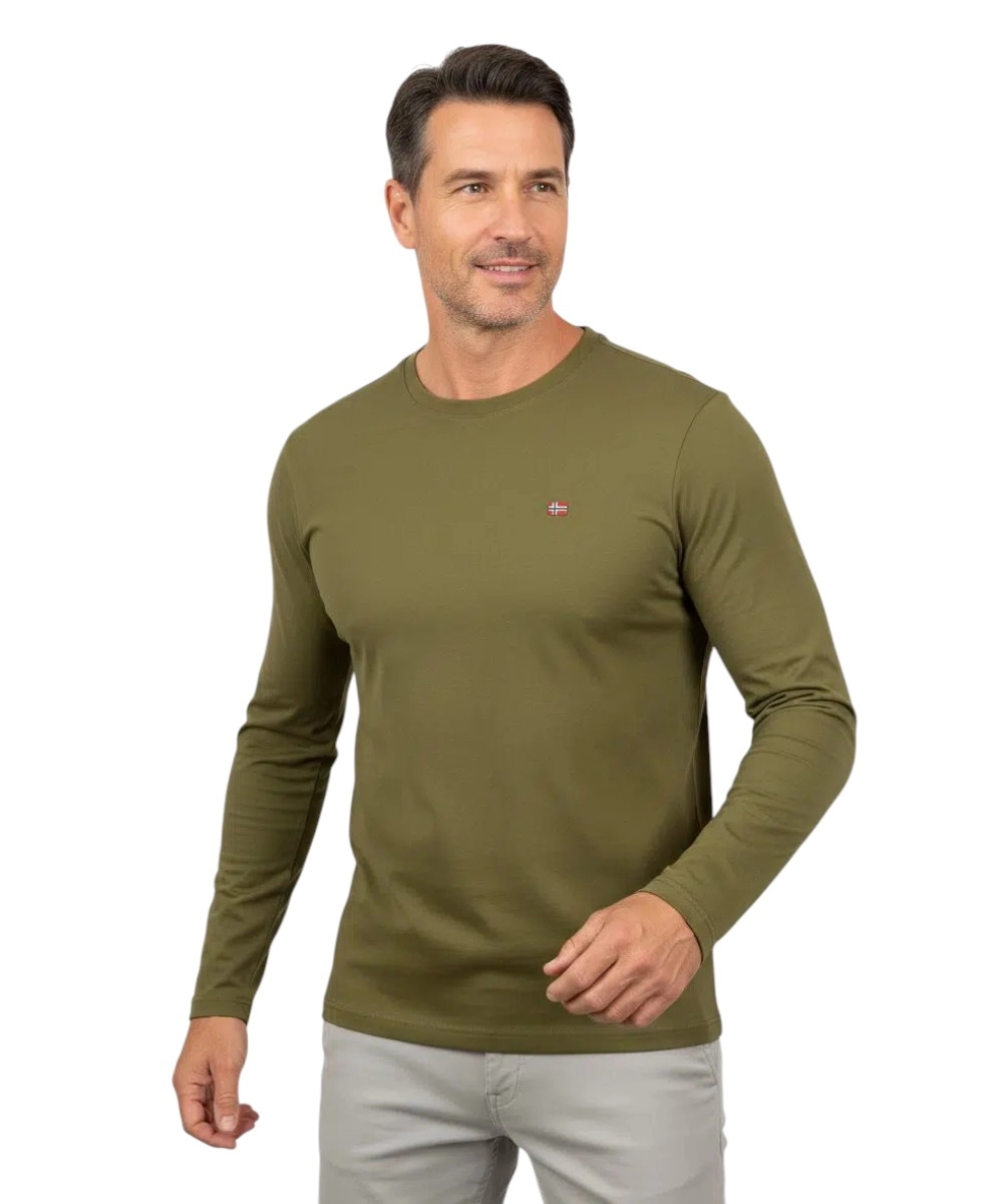Napapijri - Ανδρική Μακρυμάνικη Μπλούζα T-Shirt NP0A4HN7-G3A Λαδί (3) Napapijri - Ανδρική Μακρυμάνικη Μπλούζα T-Shirt NP0A4HN7-G3A Λαδί NP0A4HN7G3A