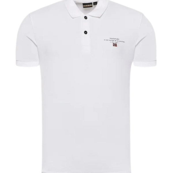 Napapijri - Ανδρική Μπλούζα Κοντομάνικη Polo Elbas Regular Fit NP0A4GB4-002 Λευκό NP0A4GB4002