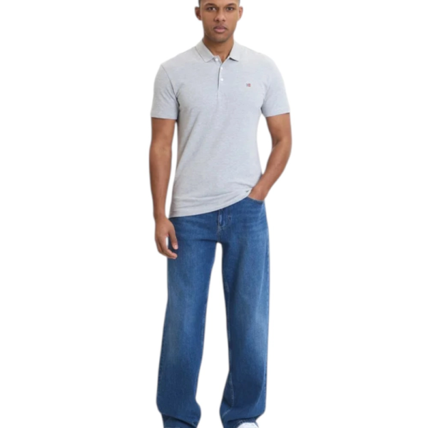 Napapijri - Ανδρικό T-shirt Polo Ealis SS Regular Fit NP0A4H8B-795 Γκρι NP0A4H8B795