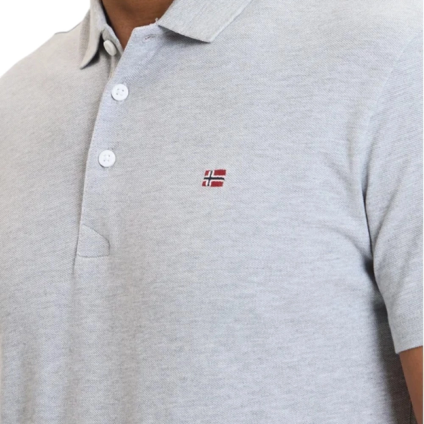 Napapijri - Ανδρικό T-shirt Polo Ealis SS Regular Fit NP0A4H8B-795 Γκρι NP0A4H8B795