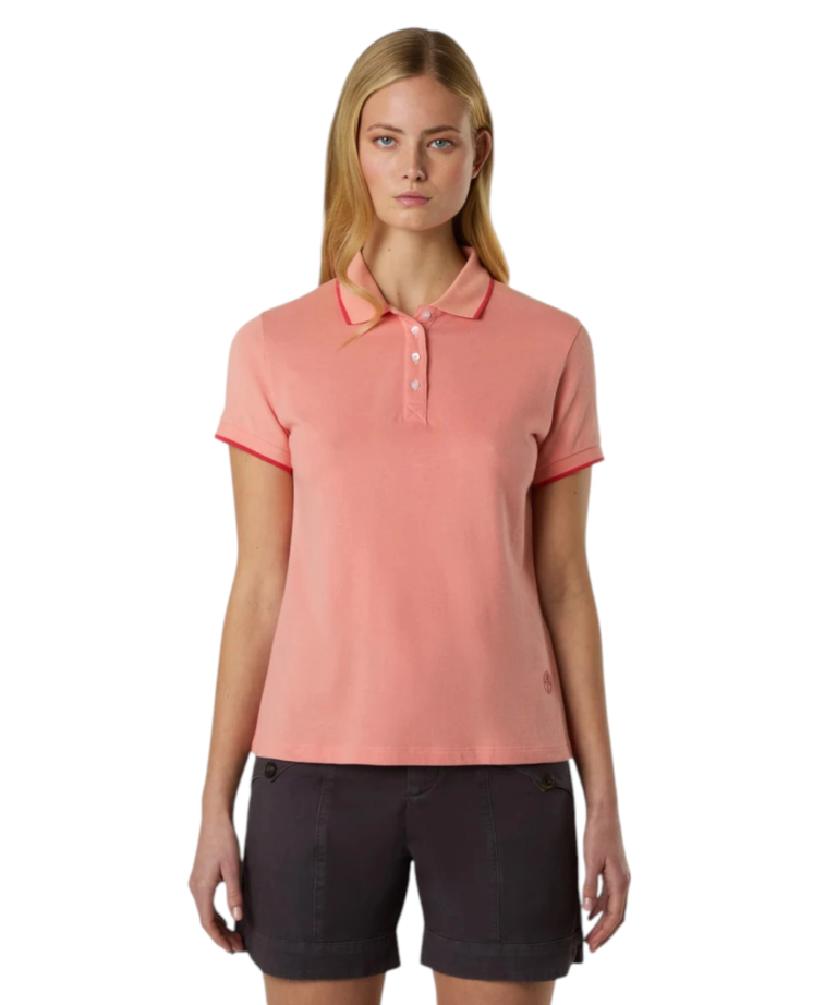 North Sails- Γυναικεία Κοντομάνικη Μπλούζα Polo Modal jersey 092308-000-0183 Κοραλλί