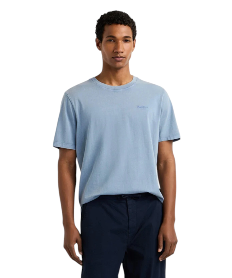 Pepe Jeans - Ανδρικό T-shirt Jacko Regular Fit PM508664-532 Μπλε Ανοιχτό
