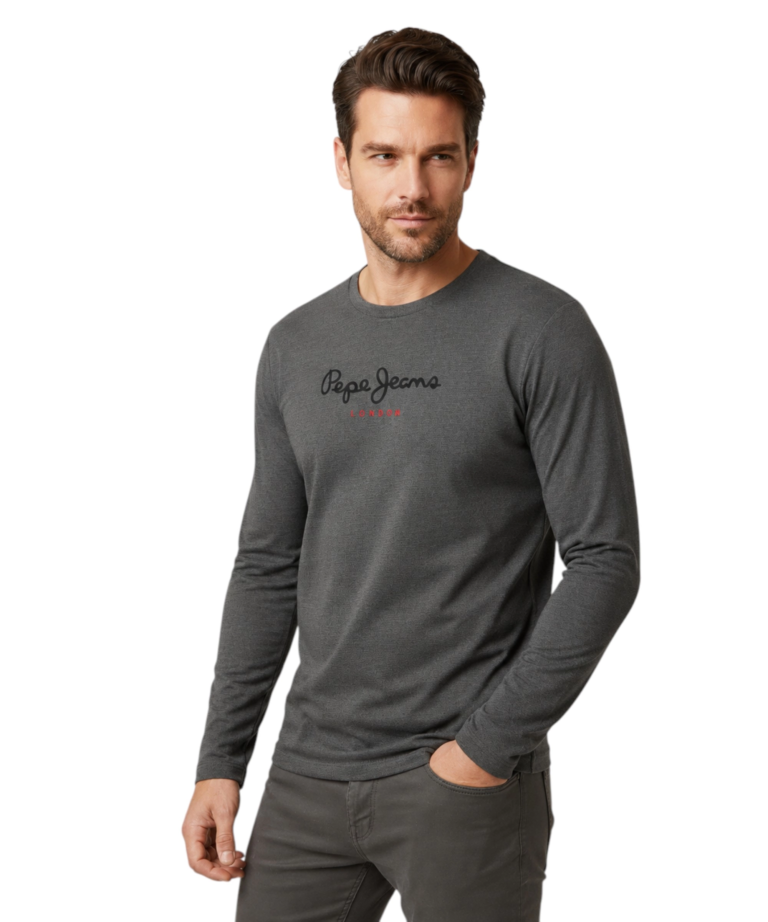Pepe Jeans - Ανδρική Μπλούζα Φούτερ Eggo Long PM5010312-933 Γκρι