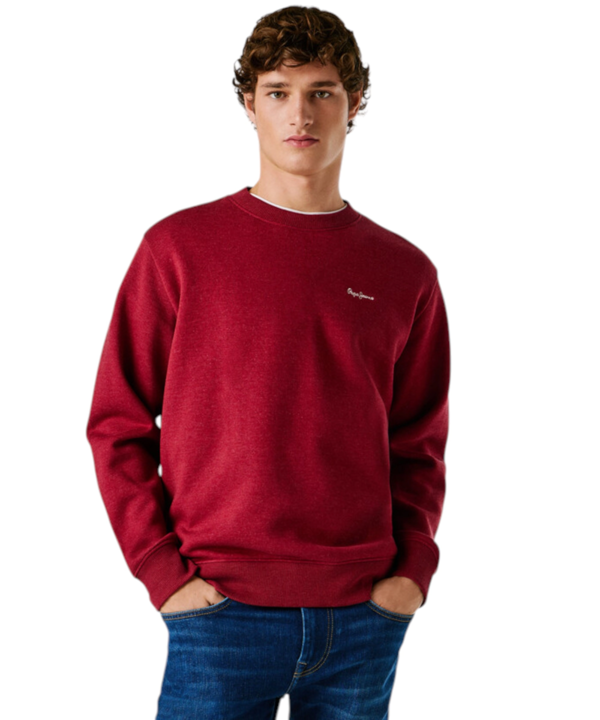 Pepe Jeans - Ανδρική Μπλούζα Φούτερ Griffin PM5800073-287 Κόκκινο